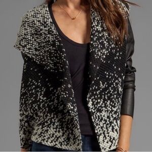 Dolce Vita wool blend sweater with leather sleeves